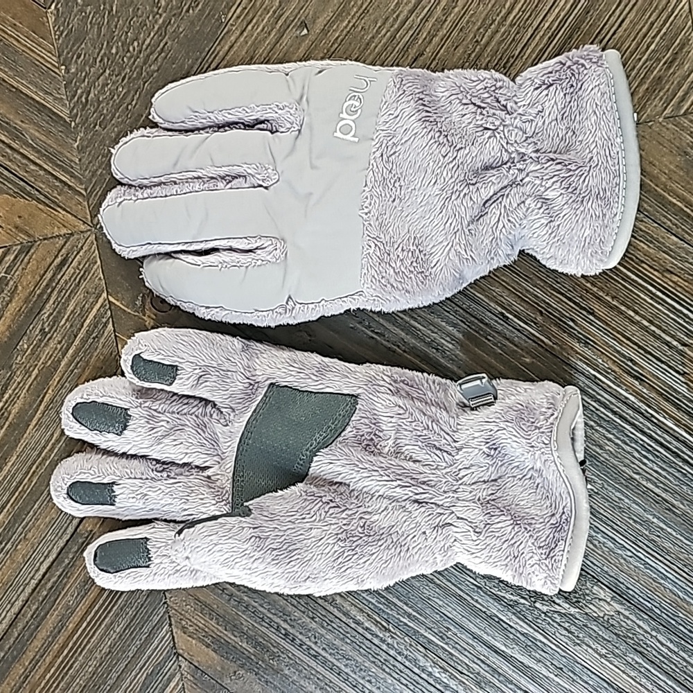 Head youth large fleece lined and fleece outside gloves, canvas padded fingertip